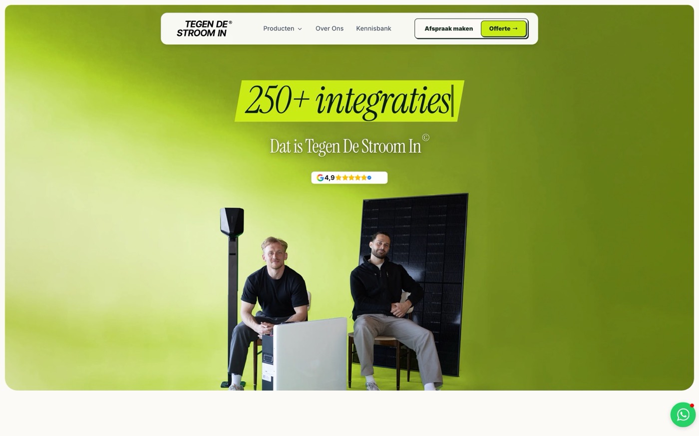 Website van Tegen De Stroom In